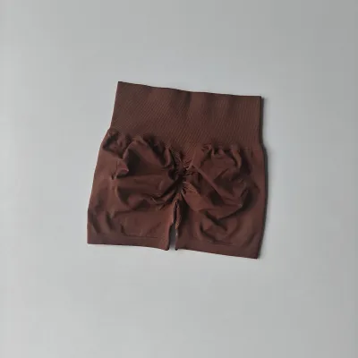 Women's Quick-Drying High Waist Sports Shorts - Sexy Solid Color Three-Point Shorts