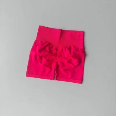 Women's Quick-Drying High Waist Sports Shorts - Sexy Solid Color Three-Point Shorts