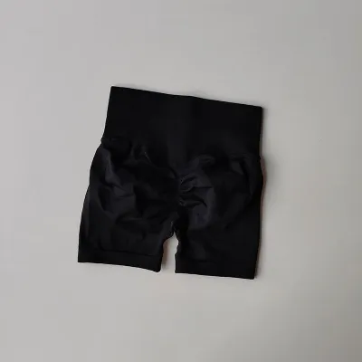 Women's Quick-Drying High Waist Sports Shorts - Sexy Solid Color Three-Point Shorts