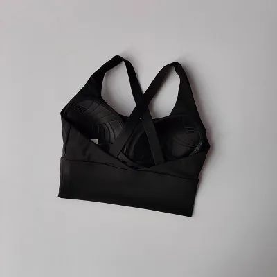 Women Fashion Sexy Solid Color Shockproof Push-Up Sports Bra