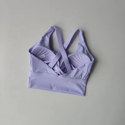 Women Fashion Sexy Solid Color Shockproof Push-Up Sports Bra