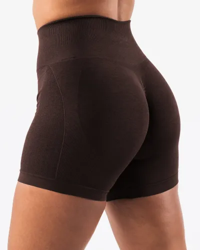 Women's Seamless Yoga Shorts Solid Color Tight Fit