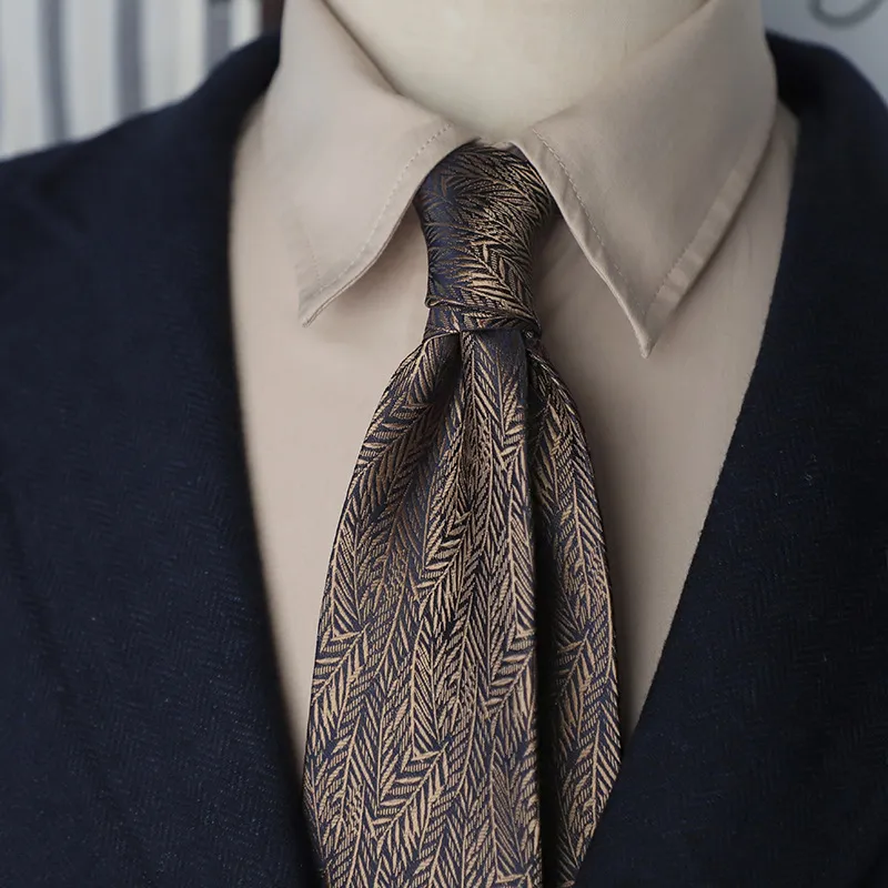 Men's Fashion Retro Geometric Jacquard Polyester Filament Business Tie