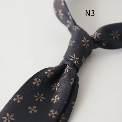 Men's Retro Dot Floral Printed Business Necktie