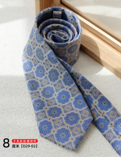 Men Fashion Retro 8cm Geometric Pattern Business Tie