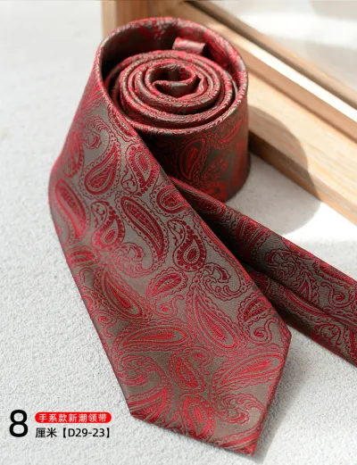 Men Fashion Retro 8cm Geometric Pattern Business Tie