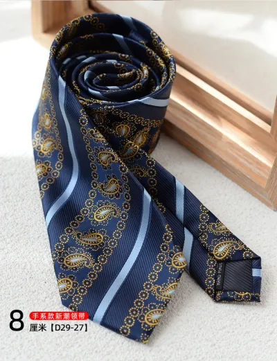 Men Fashion Retro 8cm Geometric Pattern Business Tie