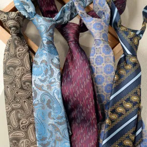 Men Fashion Retro 8cm Geometric Pattern Business Tie