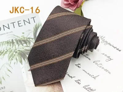 Men Fashion 7cm Jacquard Striped Crown Star Tie