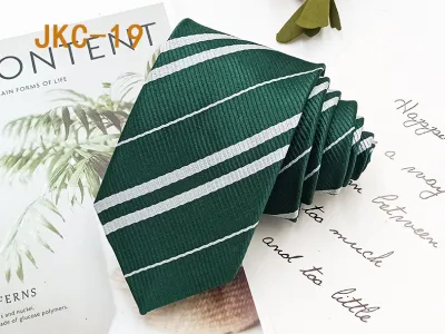 Men Fashion 7cm Jacquard Striped Crown Star Tie
