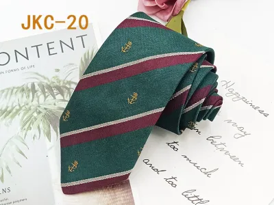 Men Fashion 7cm Jacquard Striped Crown Star Tie