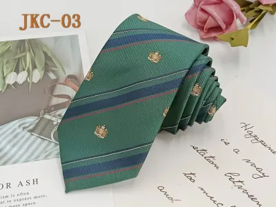 Men Fashion 7cm Jacquard Striped Crown Star Tie