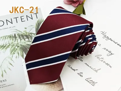 Men Fashion 7cm Jacquard Striped Crown Star Tie