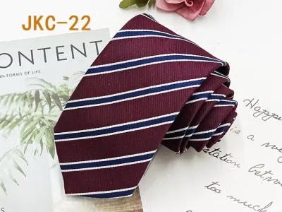 Men Fashion 7cm Jacquard Striped Crown Star Tie
