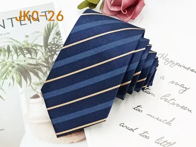 Men Fashion 7cm Jacquard Striped Crown Star Tie
