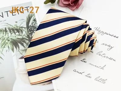 Men Fashion 7cm Jacquard Striped Crown Star Tie