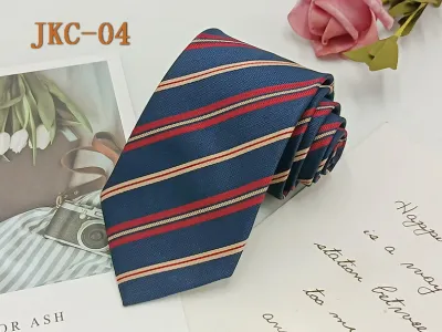 Men Fashion 7cm Jacquard Striped Crown Star Tie