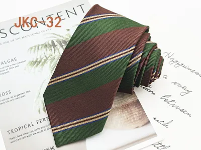 Men Fashion 7cm Jacquard Striped Crown Star Tie
