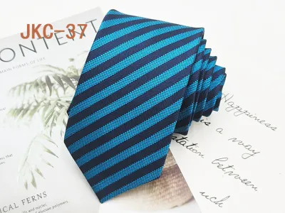 Men Fashion 7cm Jacquard Striped Crown Star Tie