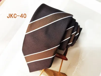 Men Fashion 7cm Jacquard Striped Crown Star Tie