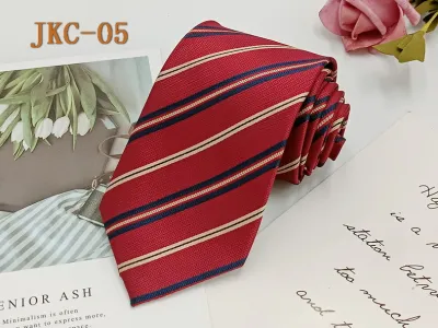 Men Fashion 7cm Jacquard Striped Crown Star Tie