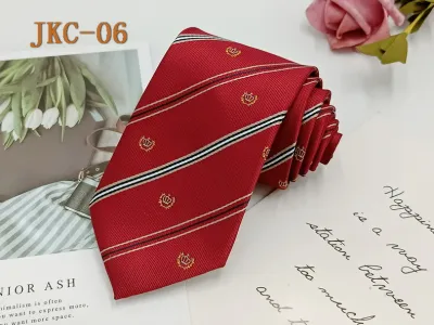 Men Fashion 7cm Jacquard Striped Crown Star Tie