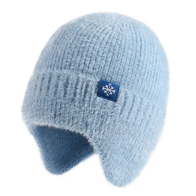 Men And Women Fashion Autumn Winter Solid Color Ear Protection Warm Hat