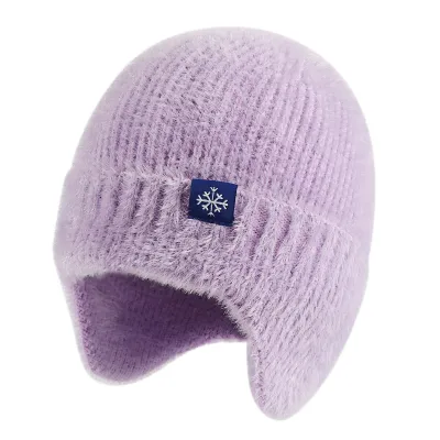 Men And Women Fashion Autumn Winter Solid Color Ear Protection Warm Hat