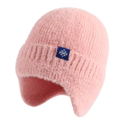 Men And Women Fashion Autumn Winter Solid Color Ear Protection Warm Hat