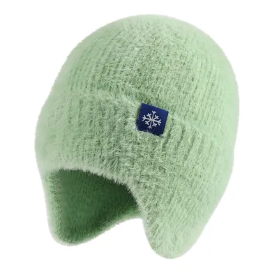 Men And Women Fashion Autumn Winter Solid Color Ear Protection Warm Hat