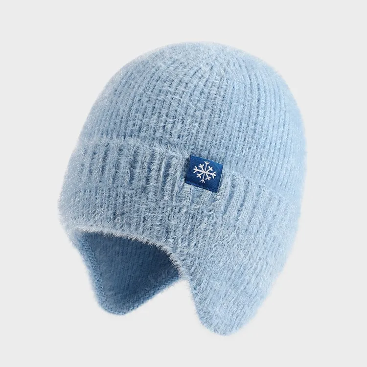 Men And Women Fashion Autumn Winter Solid Color Ear Protection Warm Hat