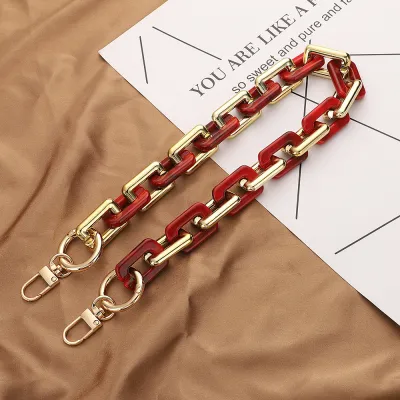 Fashion Simple Chain Tortoiseshell Leopard Acrylic Resin Bag Strap Accessories