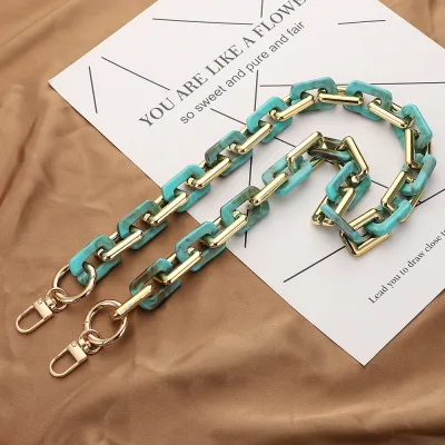 Fashion Simple Chain Tortoiseshell Leopard Acrylic Resin Bag Strap Accessories