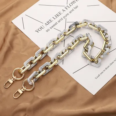 Fashion Simple Chain Tortoiseshell Leopard Acrylic Resin Bag Strap Accessories