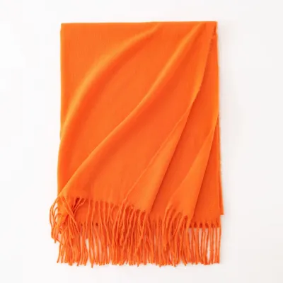 Women's Fashion Casual Solid Color Shawl Tassel Scarf