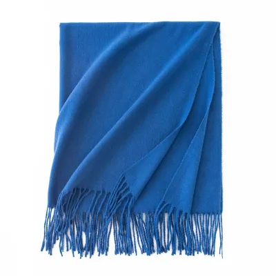 Women's Fashion Casual Solid Color Shawl Tassel Scarf