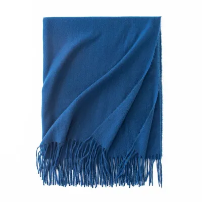 Women's Fashion Casual Solid Color Shawl Tassel Scarf
