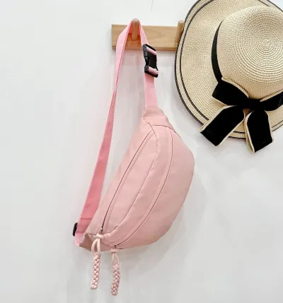 Men Fashion Street Trend Waist Chest Bag Polyester Zipper
