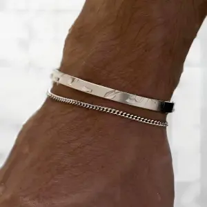 Men's Titanium Steel Exquisite Simple Cuban Chain Stackable Bracelet