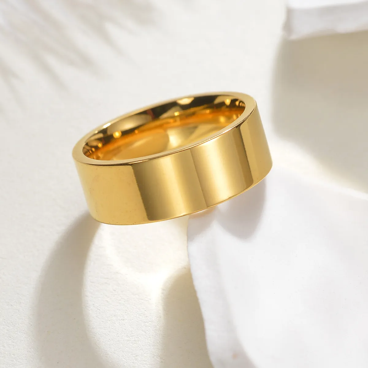 Men Women Fashion Simple Stainless Steel Couple Ring