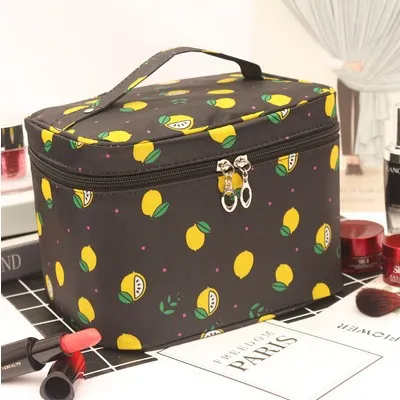 Fashion Printed Travel Cosmetic Bag Waterproof Polyester Fresh And Sweet Size 16x16.5x22cm