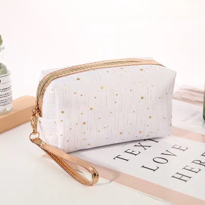 Fashion Rain Silk Bronzing Large Capacity Portable Travel Cosmetic Bag