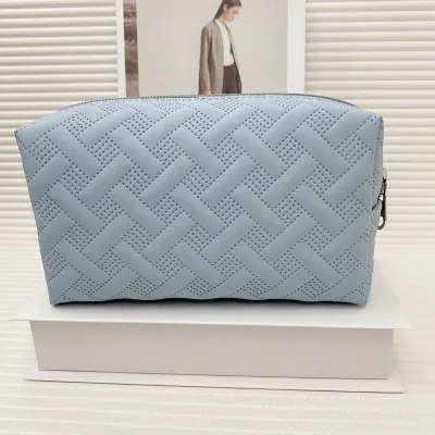 Fashion Casual Plaid Square Waterproof Large Capacity Travel PVC Makeup Bag