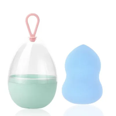 Fashion Simple Hook Egg Box Beauty Makeup Sponge Hydrophilic Non-Latex 5*8Cm Olive Drop Gourd Shaped