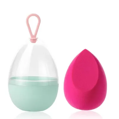 Fashion Simple Hook Egg Box Beauty Makeup Sponge Hydrophilic Non-Latex 5*8Cm Olive Drop Gourd Shaped
