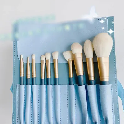 10 pcs/set Large Makeup Brushes Set, Synthetic Fiber Beauty Makeup Tools with Long Handles