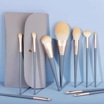 10 pcs/set Large Makeup Brushes Set, Synthetic Fiber Beauty Makeup Tools with Long Handles