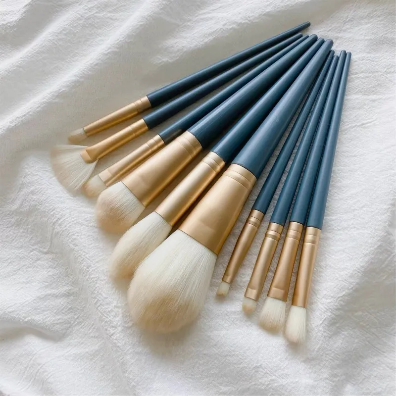 10 pcs/set Large Makeup Brushes Set, Synthetic Fiber Beauty Makeup Tools with Long Handles