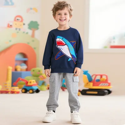 Wholesale Kids Toddler Girls Casual Cute Print Short Sleeve Top Trousers Sets