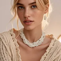 Dazzling Oval Gem Necklace Earrings Ring Set
